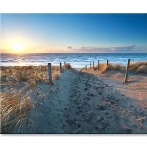 Path & Ocean at Sunset Netherland  Print 100% Australian Made 75 x 50cm  (Stretched)