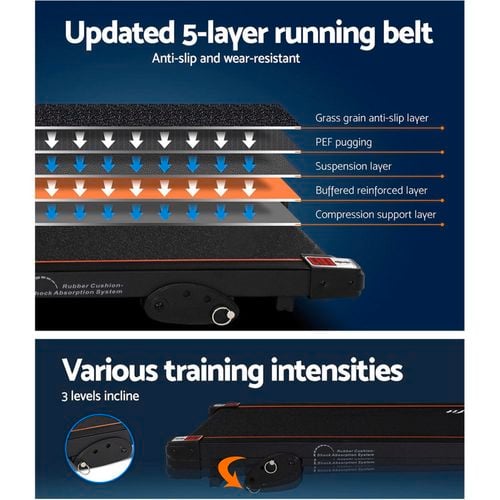Everfit electric treadmill incline home gym exercise machine fitness 400mm sale