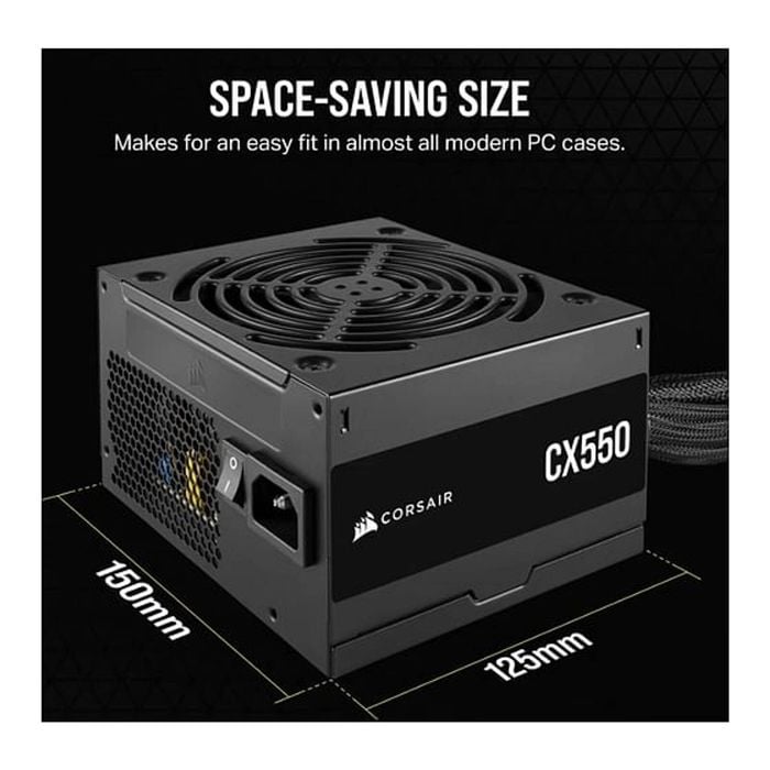 Corsair Cx Series Cx550 550 Watt 80+ Bronze Power Supply Unit [cp-9020277-au]