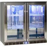 Rhino Stainless Glass Bar Fridge - GSP2H-SS
