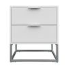 Wavey Bedside Table White