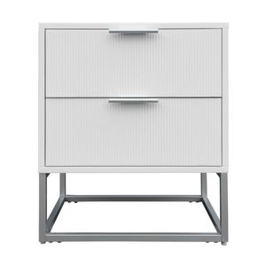 Wavey Bedside Table White