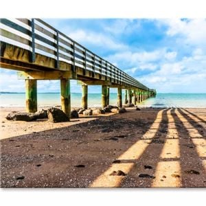 Cornwallis Wharf Shadow Across Beach  Print 100% Australian Made 120 x 90cm  (Stretched)