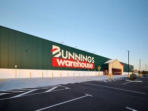 Bunnings Warehouse exterior front of store.