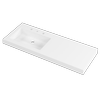 Timberline 1200mm White Gloss Essential Wall Basin Left Bowl 3TH
