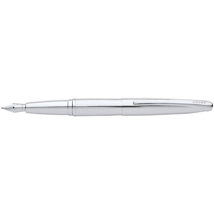 Cross Atx Pure Chrome Medium Fountain Pen Office/school Writing Stationery Slv