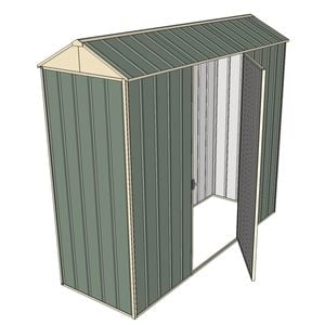 Build-a-Shed 0.8 x 2.3 x 2.1m Gable Single Hinged Side Door Shed - Green