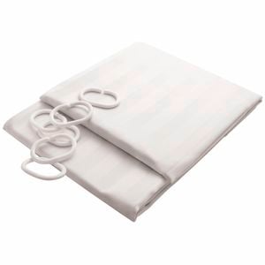 Bradley Australia White Shower Curtain Including Hooks