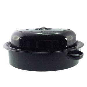 Falcon Oval Roaster 3L Black Blue & White Speckle