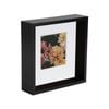 Nicola Spring 8 X 8 3d Shadow Deep Box Photo Frame - Craft Display Picture Frame With 4 X 4 Mount - Black