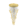 Telbix Milazo Contemporary Pendant Hanging Lamp Light Metal Acrylic Gold Gloss