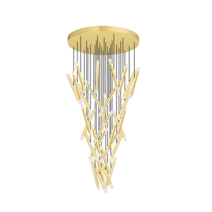 Telbix Milazo Contemporary Pendant Hanging Lamp Light Metal Acrylic Gold Gloss
