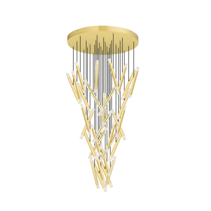 Telbix Milazo Contemporary Pendant Hanging Lamp Light Metal Acrylic Gold Gloss
