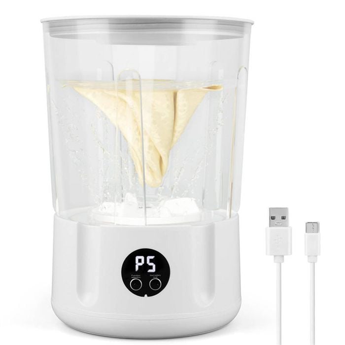 Catzon Portable Mini Washer 2L Underwear Baby Clothes Washer-White