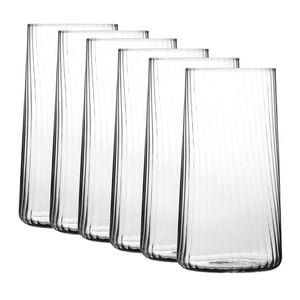 6pc Krosno Avant-garde Lumi Highball Glasses 550ml Capacity Set