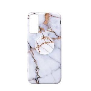 Marble Cover Silicone Phone Case Pop  - For Samsung Galaxy Note 10 Plus (White)