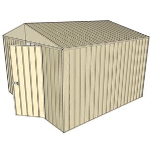 Build-a-Shed  3 x 3 x 2.3m Gable Single Hinged Door Shed - Cream