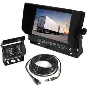 7" Monitor HD 4PIN Reversing CCD Camera 12V 24V 600TVL Truck Caravan 3 AV inputs - 7.0" | Wired Transmission | 4PIN System