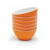 Orange 14.5CM Melamine Bowls Set, Melamine Cereal/Soup/Salad Bowls, Set of 6