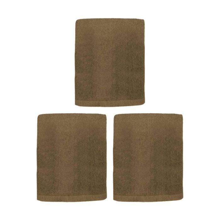 3PK Capri Non Slip Bath Mat Bathroom Floor Accessory Home Decor 45x75cm Brown