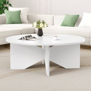 ALFORDSON Coffee Table X Leg 80cm White