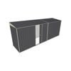 Build-A-Shed 1.2 x 5.2 x 2.0m Skillion Single Sliding Side Door Shed - Grey
