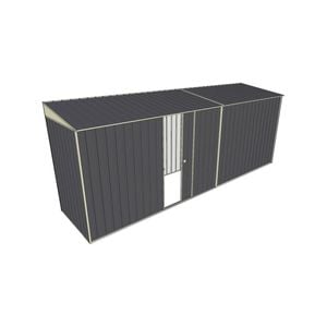 Build-A-Shed 1.2 x 5.2 x 2.0m Skillion Single Sliding Side Door Shed - Grey