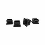 Surface Gard 25mm Black Square Plastic Internal Chair Tip - 4 Pack