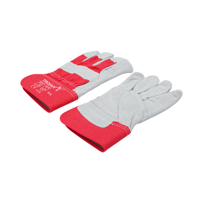 Large Double Palm Leather Riggers Gloves