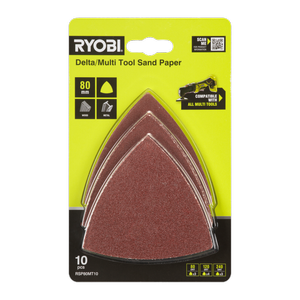 Ryobi 10-Piece 80mm Delta/Multi-Tool Sanding Set