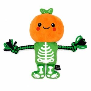 Baxter Bone Halloween Pumpkin Skeleton Pull Rope Toy