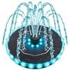 Solar Water Fountain 7V/2.5W with 1800mah Battery, 32 LEDs Light and 8 Nozzles
