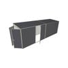 Build-a-Shed 1.5 x 6 x 2m Single Hinged Side Door Skillion Shed - Grey