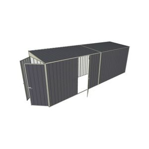 Build-a-Shed 1.5 x 6 x 2m Single Hinged Side Door Skillion Shed - Grey