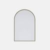 Future Glass Arch Framed Mirror - 760 x 500mm - Satin Brass.