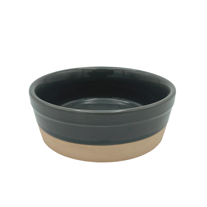 Baxter Bone Small Grey Dipped Ceramic Pet Bowl