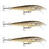 3x Rapala 11cm Original Floating Minnow Hard Body Fishing Lures - Brown Trout