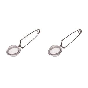 2x Teaology Stainless Steel Mesh Spring Tea Leaf Infuser Kitchen Utensil Silver