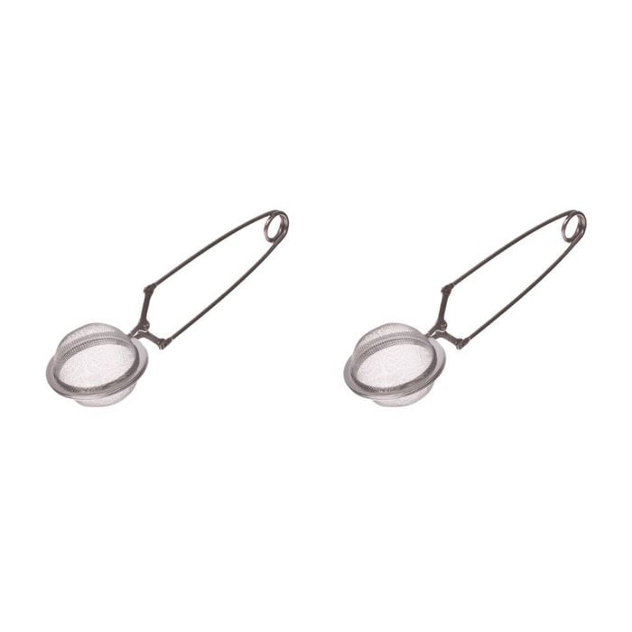 2x Teaology Stainless Steel Mesh Spring Tea Leaf Infuser Kitchen Utensil Silver