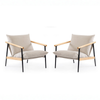 Zinus 2-Piece Package Set – Premium Sling Accent Chairs with Wood & Metal Frame
