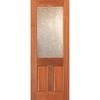 Woodcraft 2040 x 820 x 40mm Entrance Door Half Lite Wave Safety Glass