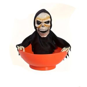 Lifebay Halloween Skeleton Candy Plate with Witch Hat