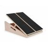 Adjustable Wooden Slant Board with Calf Stretcher - Portable Design (Black)