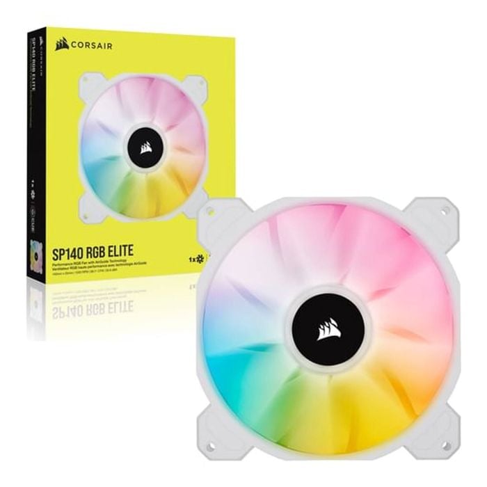 Corsair Sp140 Rgb Elite 140mm Rgb Led Fan White [co-9050138-ww]