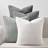 Gioia Casa Corduroy Velvet Cushion Covers - Soft Velvet Fabric with Hidden Zipper - Gradient Grey, 45cm x 45cm (Pack of 4)