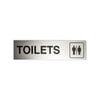 Sandleford 200 x 50mm Stainless Steel Toilet Sign