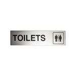 Sandleford 200 x 50mm Stainless Steel Toilet Sign