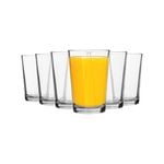 LAV 6 Piece Lara Water Glasses Set - Glass Whiskey Soft Drinks Soda Tumblers - 205ml