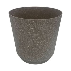 Moda 18cm Brown Round StoneLite Self Watering Plastic Pot