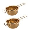 Anygleam Melting Pot 2pcs Gold Chocolate Melt Cookware Kitchen Heating Container Milk Bowl Baking Tool Kitchenware